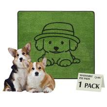 1pc Washable Dog Grass Pad - Reusable, Pet Training Artificial Turf With Non-Slip Backing. Easy To Clean Pee Pad, Suitable For Indoor/Outdoor Use. Grass Blade Length: Approx. 2 Cm. - Paw Print Grass Mat - View 17