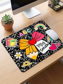 1pc Custom Teacher Name Mouse Pad,Personalized Gift, Teacher Appreciation Gift, Back To School Gift, Thank You Gift,Desk Accessories,Office Computer Mousepad,Preschool Elementary Teacher Office Supply,Teacher First Of School Gift - Multicolor - View 4