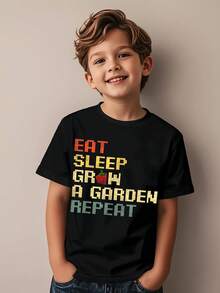 1 camiseta divertida de juego, de manga corta para niños, de cuello redondo y estilo casual, perfecta para actividades al aire libre y uso diario. - Blanco - Ver 8