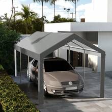 Outsunny 10 X 20ft Carport Roof, UV Resistant Canopy Replacement, Fits 84C-378V00 And 84C-206 Series, Dark Gray-XY105072 - 84C-447V00CG - View 10