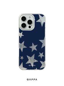 GIIPPA 1 Stück Feder-Tüll-Basis mit blauem und weißem Sternmuster-Design, Handyhülle für iPhone 17 Pro Max, kompatibel mit iPhone 16 Pro Max, 15 Pro Max, 14 Pro Max, koreanischer Stil High-End-Mode lustige Handyhülle, kompatibel mit 11/12/13/14/15/16 Pro Max Plus, elegantes Design geeignet für Männer und Frauen, perfektes Geschenk für Freundin zu Weihnachten, Valentinstag, Ostern, Hochzeitssaison und Geburtstag! - Verschiedenfarbig - Übersicht 6