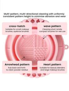 可折疊矽膠化妝刷清潔乾燥架,附紋理底座,便攜式清洗墊與粉撲清潔盤,適用化妝刷與美術刷,適合旅行與工作室使用,適合化妝師與藝術家 - 多色 - 查看 8