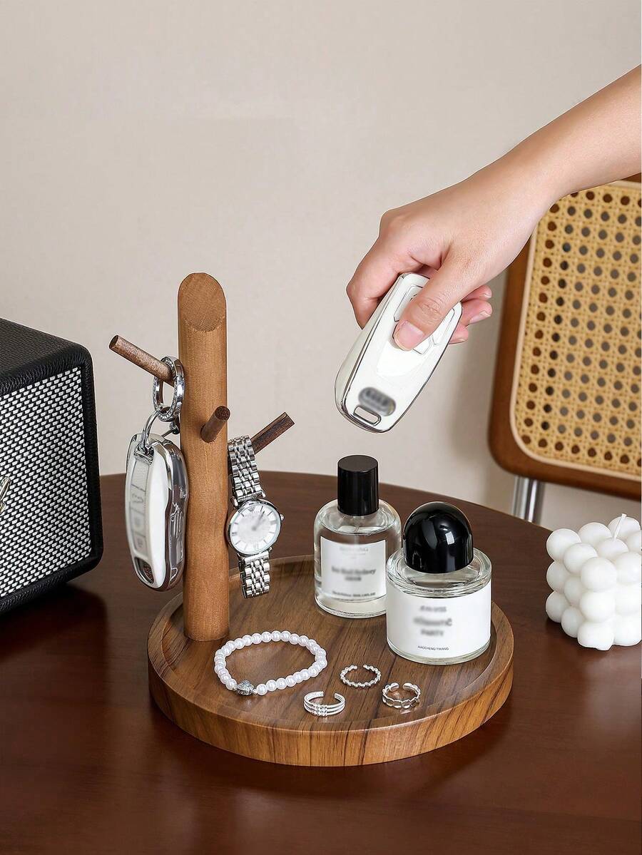 Vintage-Style Entryway Key Holder PP Material Unique Jewelry And Accessory Display Tray For Living Room Shoe Cabinet Foyer Designed Entryway Key Holder Hanging Tray Minimalist And Modern Home Aesthetics Vanity Desktop Home Organization