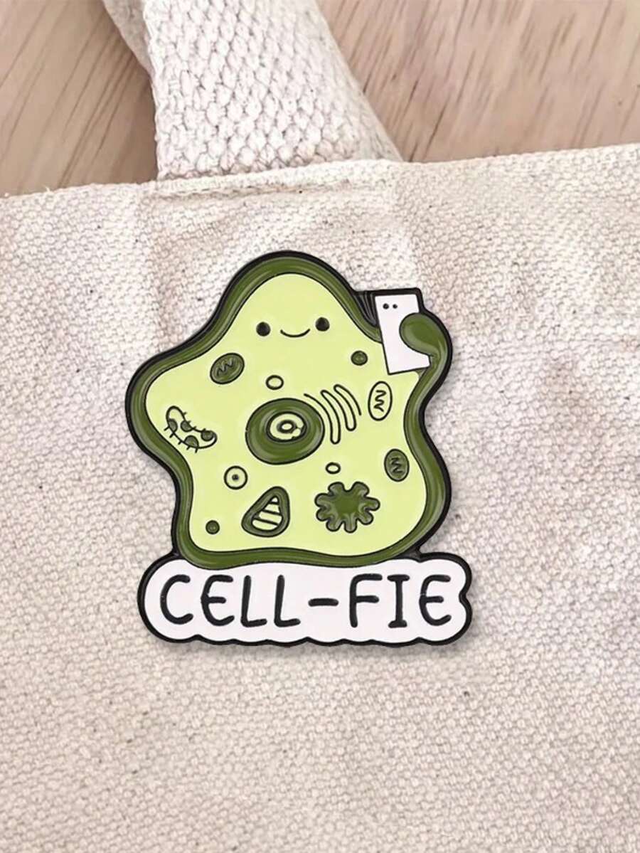 QTHOPE CELL-FIE Cartoon Organelle Enamel Pin Science Biology Humor Smiling Cell Selfie Brooch Bag Lapel Badge Jewelry Gift For Students - Cell - View 1