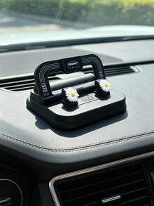 1pc 360 ° Rotatable Car Phone Holder 2-In-1 Parking Number Holder, ABS Anti Slip Silicone Pad, Stable Anti Shake Dashboard Navigation Decoration, Cute Daisy Car Accessories Car Decoration, Android, Multi Scene Car Office Home Desktop Holder - Bracket + Parking Sign Model - View 7