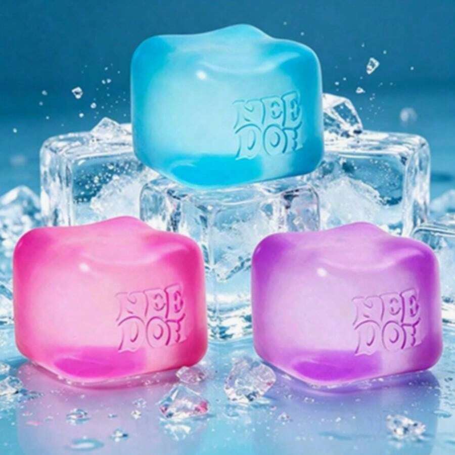 1pc Large Square Stress Relief Soft Candy Maltose 4-Color Slow Rebound Squeeze Toy, Gift For Teens And Adults For Easter, Birthday, Valentine's Day And Holidays - Multicolor - View 1