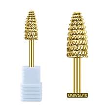 Golden 1PC Professional Nail Drill Bit Cone Carbide Manicure Drill For Electric Milling Cutter Nail Files Buffer Nail Art Equipment Accessory - Gold - View 14