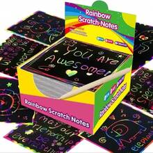 Bloc de Notaságico para Pintar y Garabatear para Niños, Papel para Rascar, Material para Diario y Decoración de Fiestas, Hojas, Suministros Creativos de Arte para Niños - 150 hojas - Ver 2