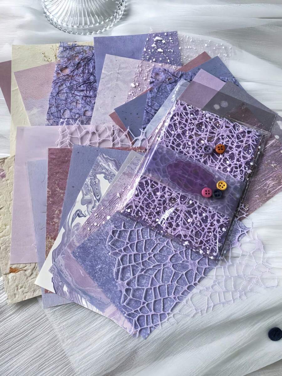 紋理混和材質紙 DIY 拼貼背景復古裝飾材料 - 多款式 - 查看 1