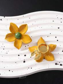 1/2 piezas Clip de cubierta de botón para decoración de camisas y vestidos, encanto floral lindo para ropa, gemelos ligeros para camisas, clip de cuello de camiseta, cubierta de gemelos DIY - A - Ver 12