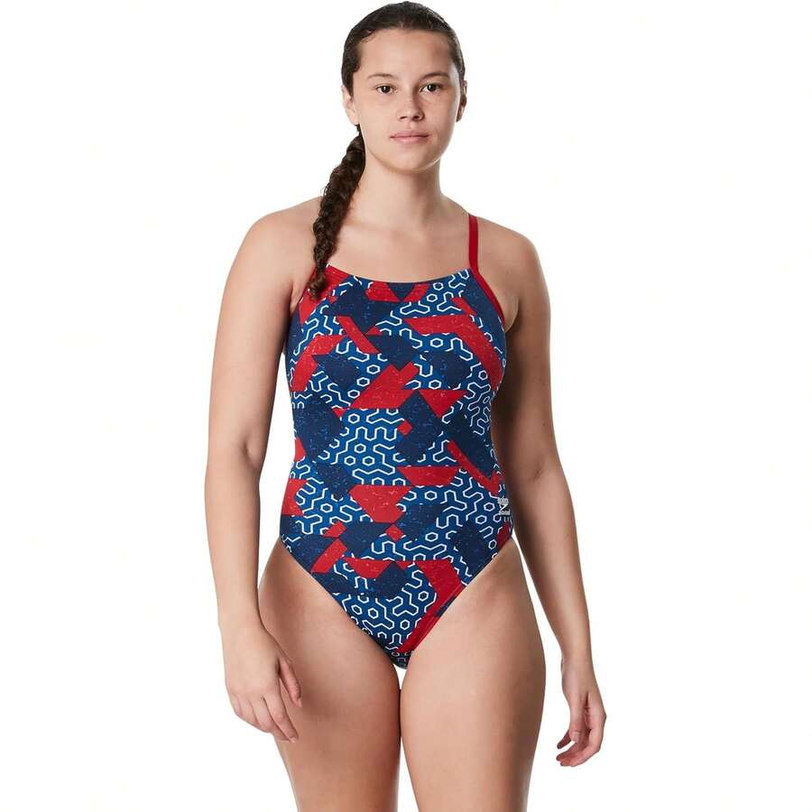 SpeedoRuse Blocks Flyback Variant 1 - Team Red/White/Blue - View 1