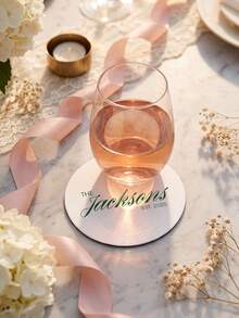 Customized Coasters, Allowing Customization Of Names And Letter Patterns. Suitable For Beverages, Tea Cups, Coffee Cups. Can Be Used As Home And Restaurant Decorations, Essential Gifts For Festivals, Christmas Ornaments. Exquisitely Designed. - Multicolor - View 6