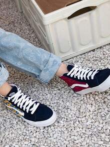 Vans SK8-HI High-Top Patterned Casual Canvas Shoes For Men And Women. - Multicolor - View 1