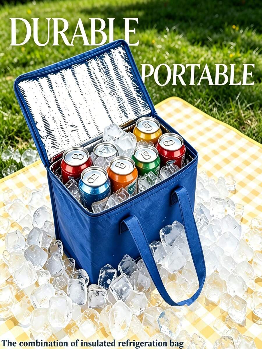 Portable Refrigerated Bags Necessary For Travel, With Reusable Ice Box, Light And Easy To Carry, Suitable For Storage And Use In Outdoor Scenes Such As Camping And Self-Driving Travel. Non-Food Contact - Multicolor - View 1