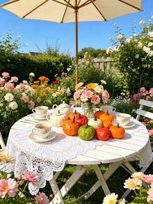 8pcs Artificial Mini Pumpkin Set With Autumn Leaves, Fall Harvest Home Decor Pumpkin Set, Suitable For Home, Wedding, Autumn Tabletop Arrangement, Halloween, Thanksgiving - A - View 5