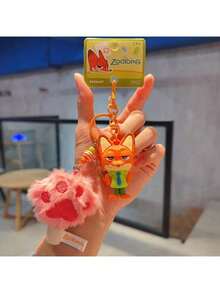 Disney Zootopia Claw Collection Keychain - Nick's Claw Popsicle Cute Cartoon Bag Charm, Premium Soft Rubber Adults, Anime Character Accessories For Backpack Purse Car Keys, Cute Zootopia Merchandise Perfect Gift For Fans - Orange - View 7