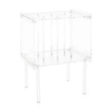 TulhaSal Acrylic Record Player Stand, Record Player Stand With Storage, Acrylic Side Table - Clear - View 8