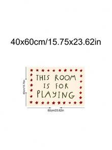 1 pieza Pintura decorativa con cita "Esta habitación es para jugar", rayas azules y rojas, pintura decorativa para sala de juegos, regalo ideal, adecuado para dormitorio, sala de estar, oficina, arte de pared, decoración de pared, decoración del hogar, decoración de habitación, arte de pared en lienzo, póster, arte de pared enmarcado, marco opcional - 1 unidad - Ver 19