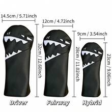 1pc Driver Fairway Hybrid - Shark Fun Design Golf Club Head Cover, Fashionable Golf Club Head Cover, Embroidery Design, Durable And Dust-Proof, Provide Best For Golf Club - Multicolor - View 9