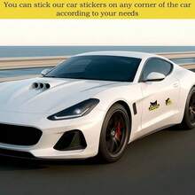 AD 1pc Black Cat Cute Small Black Cat Novice Driver Reminder Sticker, Please Wait Patiently Sign, Car Reflective Decal - A - View 5
