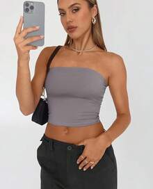 European And American Style Strapless Top For Women, Sheer And Sexy, Summer Sleeveless Top, Women's Fitted Clothing. - 114紅色 - 查看 11