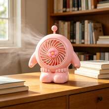 Un pequeño mini ventilador portátil portátil con carga UBS silenciosa - A - Ver 2