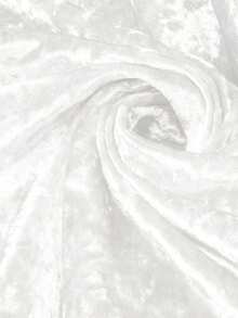1pc Matte Velvet Fabric, Soft & Luxurious Material, For Handmade DIY, Sewing, Clothing, Interior Decor, Curtains, Decoration - White - View 1