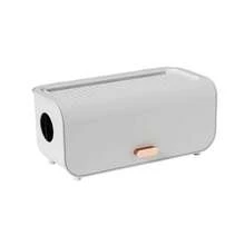 Haofy La Más Nueva Caja Organizadora de Cables de Montaje en Pared para Regletas, Cargadores, Cables de Computadora de TV con Caja Protectora para Ocultar Cables. Ideal para Oficina en - blanco marfil - Ver 2
