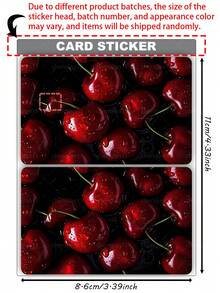 1 buah Stiker Kartu Kredit Ceri Merah, Hadiah Ulang Tahun Pesta Pasangan Bertema Buah Musim Panas, Bahan PVC Anti Sidik Jari Anti Gores Tahan Lama, Cocok Untuk Pria, Wanita, Pasangan, Kartu Chip Kecil, Kartu Bank, Kartu Kredit, Kartu Transportasi, Kartu Identitas Pelajar DIY - Tipe A - View 15