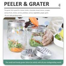 1pc Stainless Steel 304 Manual Grater Lid, Suitable For 86mm/70mm Mason Jar/Glass Jar, Rust-Proof Slicer For Lemon/Cucumber/Cheese And More - View 4