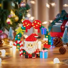 Lengkungan Natal, Santa Claus, Manusia Salju, Miniatur Balok Bangunan, Dekorasi Meja Natal, Hadiah - MultiWarna - View 6
