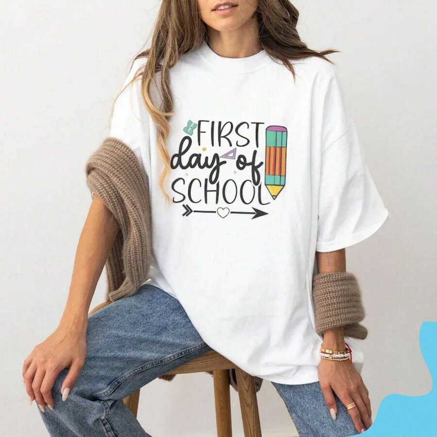 Cute Art Teacher T-Shirt, Cute Elementary School Teacher T-Shirt, Kindergarten Teacher T-Shirt, Art Teacher Thank You Gift, Back To School - 白色 9 - 查看 1