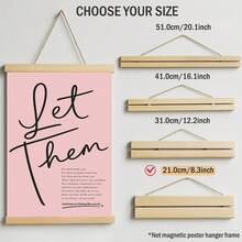 1pc Let Them Quote Wall Art Minimalist Inspirational Canvas Print Paintings|Aesthetic Pink Motivational Wall Decor For Bedroom,Living Room Or Office,Self Love Affirmation Poster,Mental Health Gift For Her,Unframed,Wooden Hanging Scroll Or Framed - Quote - View 14