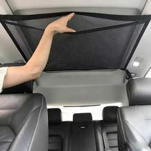 1pc Car Roof Storage Mesh Pocket, Elastic Hanging Bag, Car Interior Organizer Bag, Travel Supplies Storage Bag - A - View 2