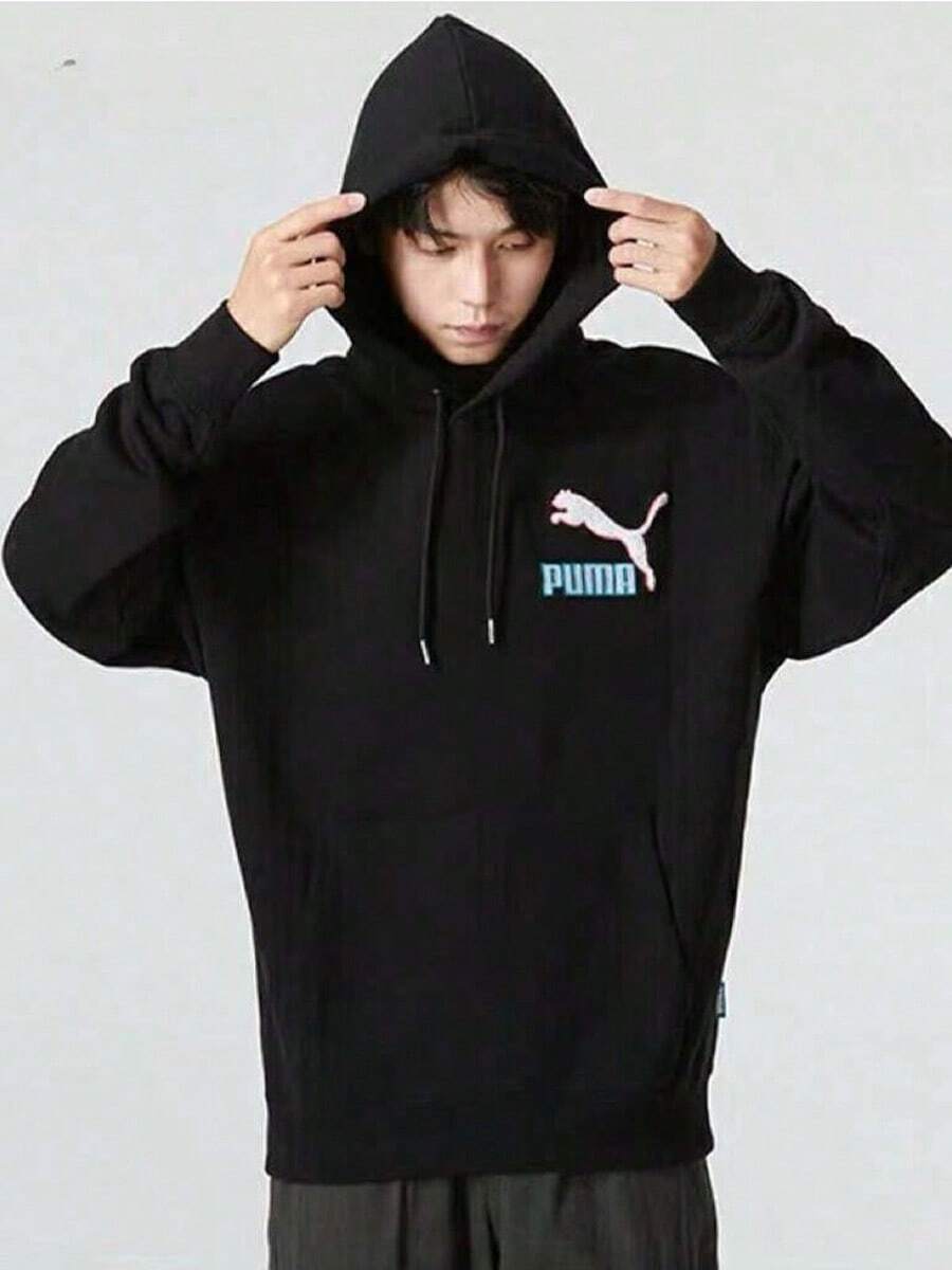 Puma 彪马男女通用休闲舒适套头卫衣 - 黑色 - 查看 1