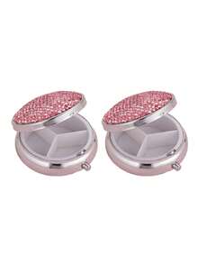 Sparkling Rhinestone Pill Box, Multi-Color Sparkling Pill Box, Multi-Functional Storage Box, Daily Travel Portable Pill Box, Rhinestone Pill Box, Moisture-Proof Small Pill Box, Travel Pill Box Container, Suitable For Vitamins, Supplements And Other Small Items, Essential Medical Accessory, Suitable For Daily/Outdoor/Travel, Suitable For Health-Conscious People And Use Anytime Anywhere, Unique Back To School Gift, Holiday Gift, Birthday Gift, Party Gift, Mother's Day Gift - Multicolor - View 23