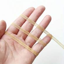 1 Yard - 5mm/0.2 Inch Ultra-Fine Gold Mesh Lace Trim, Sewing Craft Material, Perfect For Doll Clothing Making And Handicrafts - Multicolor - View 1