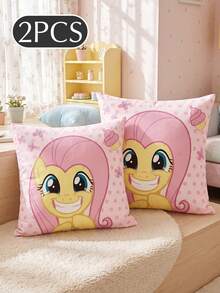 1 Stück/2 Stücke My Little Pony bedruckter Kissenbezug (Kissenfüllung nicht enthalten), einseitig Muster, weich & atmungsaktiv, hautfreundlich & langanhaltend, geeignet für Heimdekoration, alle Jahreszeiten, 40*40CM Kissenbezug, maschinenwaschbar - Verschiedenfarbig - Übersicht 9