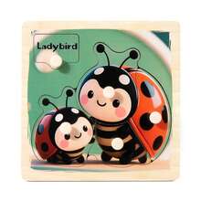 Wooden Traffic Animal 3D Inlay Puzzle Board, Shape Matching Educational Toy For Toddlers And Young Children, Early Learning - Multicolor - View 21