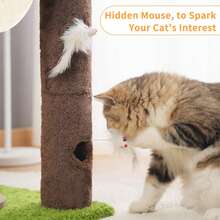 Piorlado Palm Cat Tree 82 Cm Modern Scratching Post Climbing Tree For Kittens With Cat Sleep Platform Sisal Strings - Green - View 5