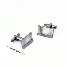 1 Piece Cufflinks, Decorative Shirt Sleeve Accessory For Wedding Business Party Formal Occasions - Multicolor - View 3
