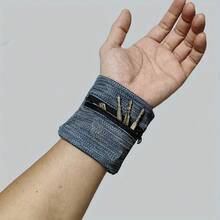 中性跑步護腕收納袋，拉鍊吸汗護腕帶，適用於健身房健身訓練、跑步、慢跑 - 彩色 - 查看 3