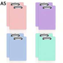 1pc A5 Clipboard Writing Board, Note-Taking Clip, A5 Writing Board Clip, Meeting Minutes Folder, Folder Book Board, Low-Profile Clip, Suitable For Classroom, Office, Restaurant Clipboard [Blue, Pink, Green, Purple] - Clamp - View 8