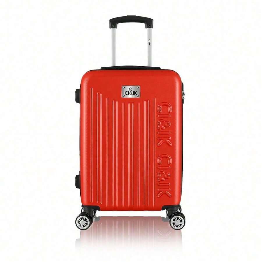 18-Inch Hard-Shell Carry-On Suitcase, Cabin Hand Luggage With 4 Wheels And Integrated Lock, Variety Of Colors - Apricot - View 1