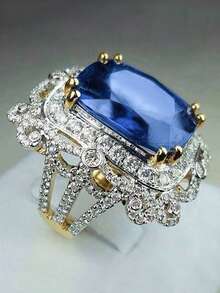 1pc Elegant Cubic Zirconia Ring, Suitable For Women, Suitable For Wedding, Engagement, Anniversary Party, Valentine's Day Gift - 1# - View 16