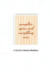 1pc Frameless Halloween Pumpkin Spice Quote Print Fall Kitchen Wall Art Aesthetic Apartment Living Room Bedroom Decor Back To School Funky Posters Dorm Essentials - Frameless - View 11