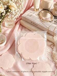 Invisible Self-Adhesive Breast Pads, Self-Adhesive Push-Up Lining, Reusable Seamless Lift Pads, Sweat-Proof Support, Suitable For Dresses, Parties, Daily Wear - Pink - View 9
