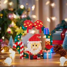 Lengkungan Natal, Santa Claus, Manusia Salju, Miniatur Balok Bangunan, Dekorasi Meja Natal, Hadiah - MultiWarna - View 5