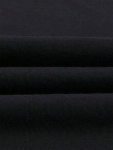 Nueva camiseta deportiva casual de algodón puro para hombre, con estampado de rugby, cuello redondo y mangas cortas, estilo sencillo. - Negro - Ver 6