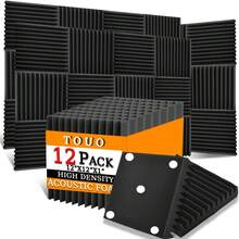 TOUO 8 Warna Panel Busa Akustik Berbentuk Baji, Paket 6-48 Buah, Bahan Perawatan Akustik Dinding Kedap Suara untuk Studio dan Home Theater - Baji - View 13